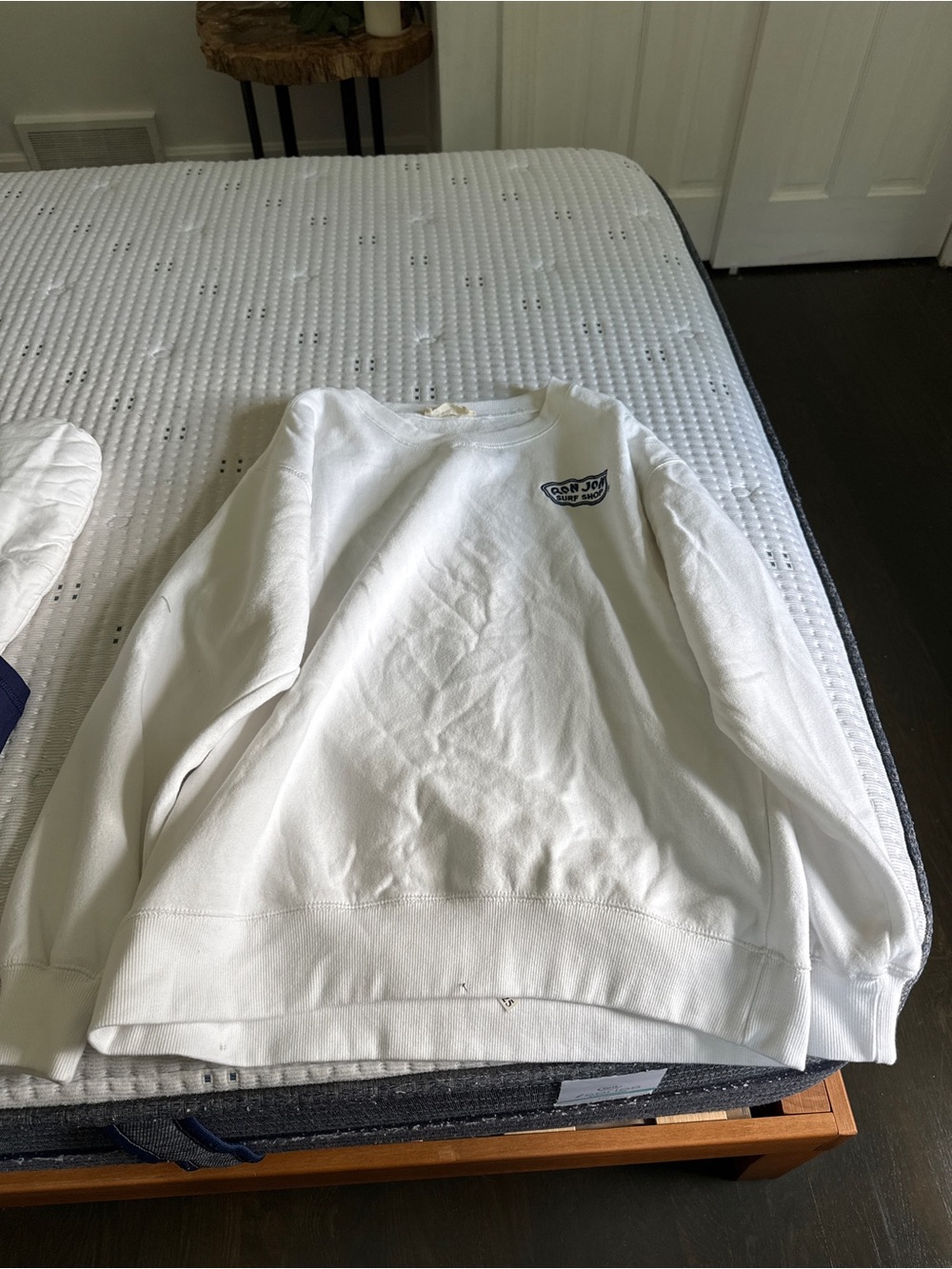 White Crewneck Sweater Ron Jon Surf Shop
